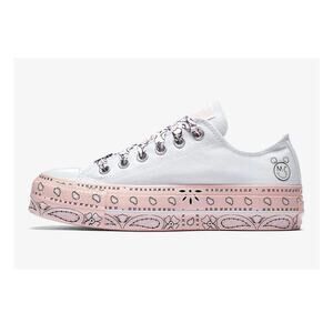 Converse x Miley Cyrus Platform Canvas Sneakers Sz.8.5 Pre owned  Pink/White